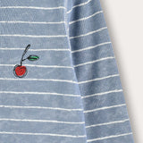 Babygro Striped with Cherries - Blue