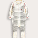 Babygrow Striped with Cherries - Cream