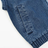 וסט ג'ינס עם קפוצ'ון - נייבי