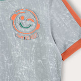 סט פיג'מה שרוולים קצרים - אפור