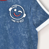 סט פיג'מה שרוולים קצרים - כחול