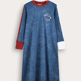 כותנת פיג'מה שרוולים ארוכים - כחול