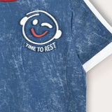 Short Sleeve Pajama Set - Blue