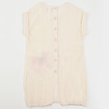 Baby overalls with print - peach