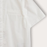 Button-down shirt with Chinese collar - black