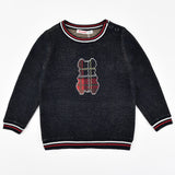 סוודר דובי סיומת ריב - נייבי