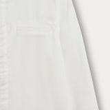 חולצה מכופתרת עם צווארון סיני - שחור