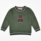 סוודר דובי סיומת ריב - ירוק