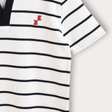 Striped Polo Shirt - Navy