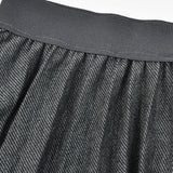 חצאית פליסה דמוי צמר - אפור