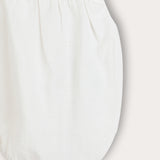 Baby overalls with collar and embroidery - beige