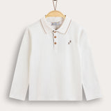 Polo shirt with collar - cream