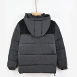 מעיל קפוצ'ון עם כיסים - אפור