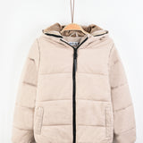 מעיל פוף עם קפוצ'ון - אבן