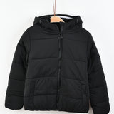 מעיל פוף עם קפוצ'ון - שחור