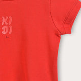 חולצת טי בייבי ריב - אדום