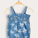 Printed overalls + shirt - green