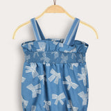 Printed overalls + shirt - green