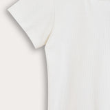 חולצת בייסיק ריב - שמנת