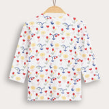 חולצת ריב פרחונית - לבן