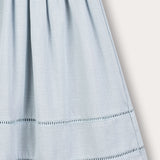 חצאית עם סרטי קרושה - תכלת