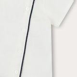 סט בייבי עם רקמה - שמנת