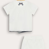 סט בייבי עם רקמה - שמנת