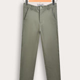 מכנסי אריג ארוכים טקסטורה - זית