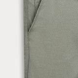 מכנסי אריג ארוכים טקסטורה - זית