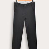 מכנסי אריג ארוכים טקסטורה - שחור