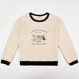 חולצה עם הדפס בית - שמנת