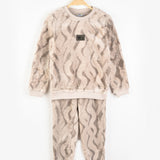 פיג'מה רגילה פליז - בז׳