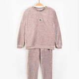 פיג'מה רגילה פליז - סגול