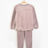 פיג'מה רגילה פליז - סגול