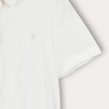 Button-down shirt with collar - cream