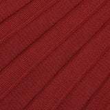 חצאית סריג קפלים - בורדו