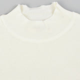 חולצת סריג חצי גולף - שמנת