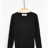 חולצת סריג ריב - שחור