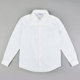 חולצה מכופתרת ג'קארד - לבן טקסטורה