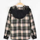 קפוצ'ון משבצות עם כפתורים - ירוק