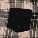 קפוצ'ון משבצות עם כפתורים - ירוק