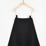 חצאית סריג פעמון - שחור