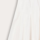 חצאית חגורה מעוטרת - שמנת