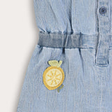 Baby Overalls with Patch - Light Blue