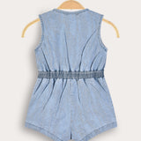 Baby Overalls with Patch - Light Blue