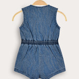 Baby overalls with patch - blue
