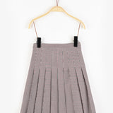 חצאית מעטפת משבצות - בורדו