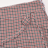 חצאית מעטפת משבצות - בורדו