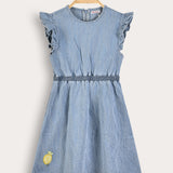 סרפן ג'ינס עם מלמלה - תכלת