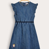 סרפן ג'ינס עם מלמלה - כחול